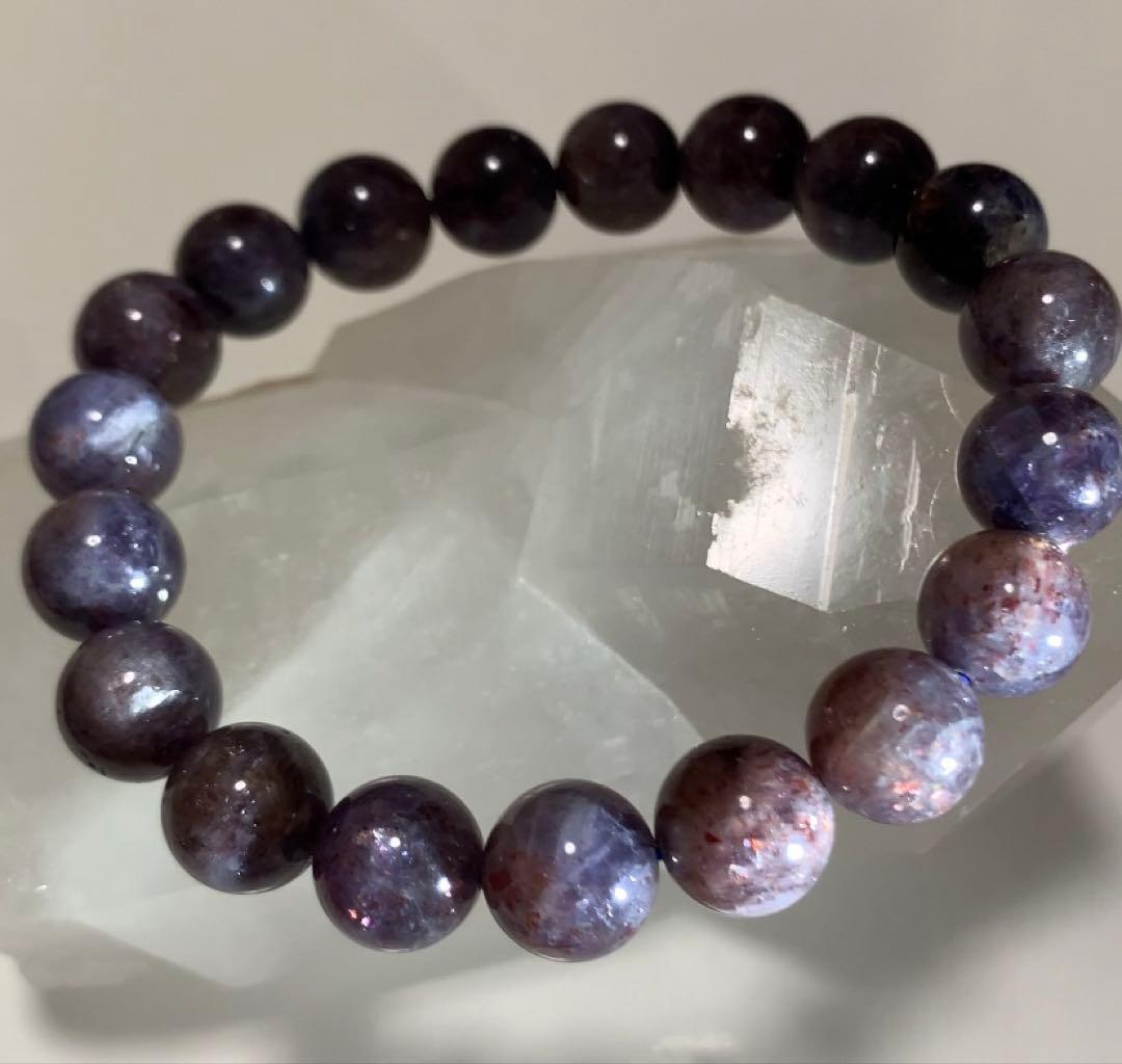 ★極上品★ ブラッドショットアイオライト　アイオライトサンストーン　ブレスレット