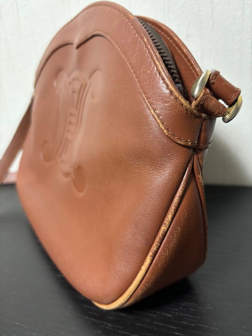 CELINE セリーヌ ショルダーバッグ トリオンフ 型押し ポシェット