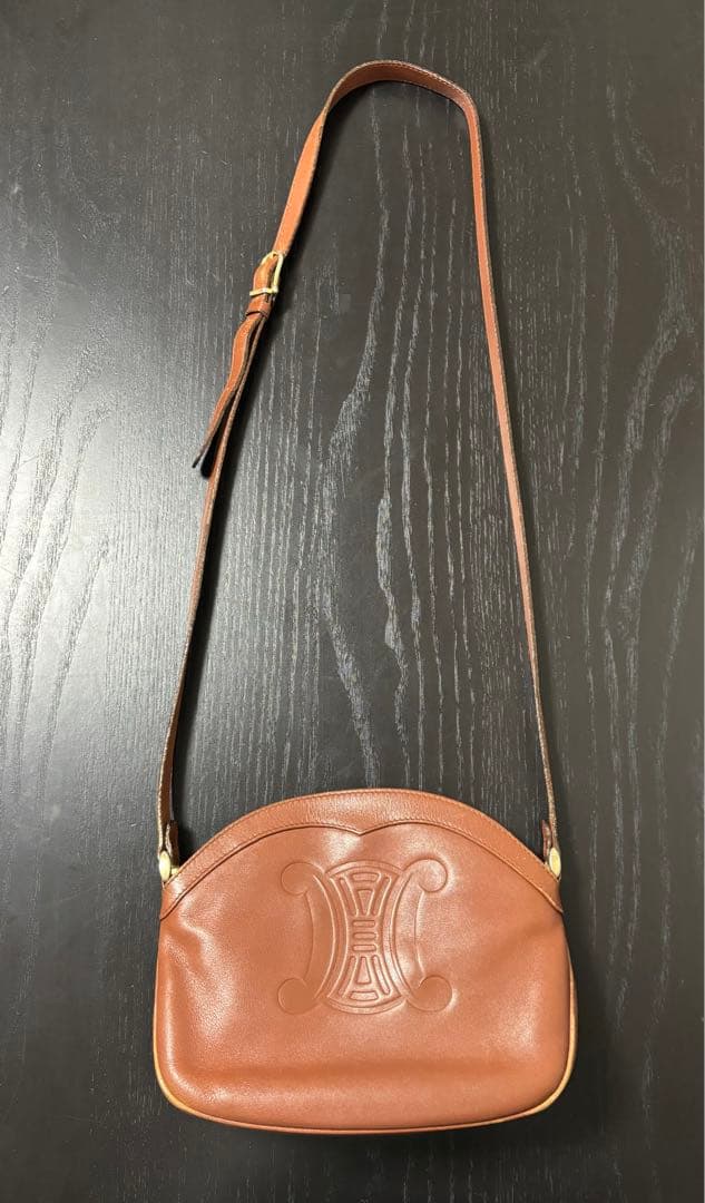 CELINE セリーヌ ショルダーバッグ トリオンフ 型押し ポシェット