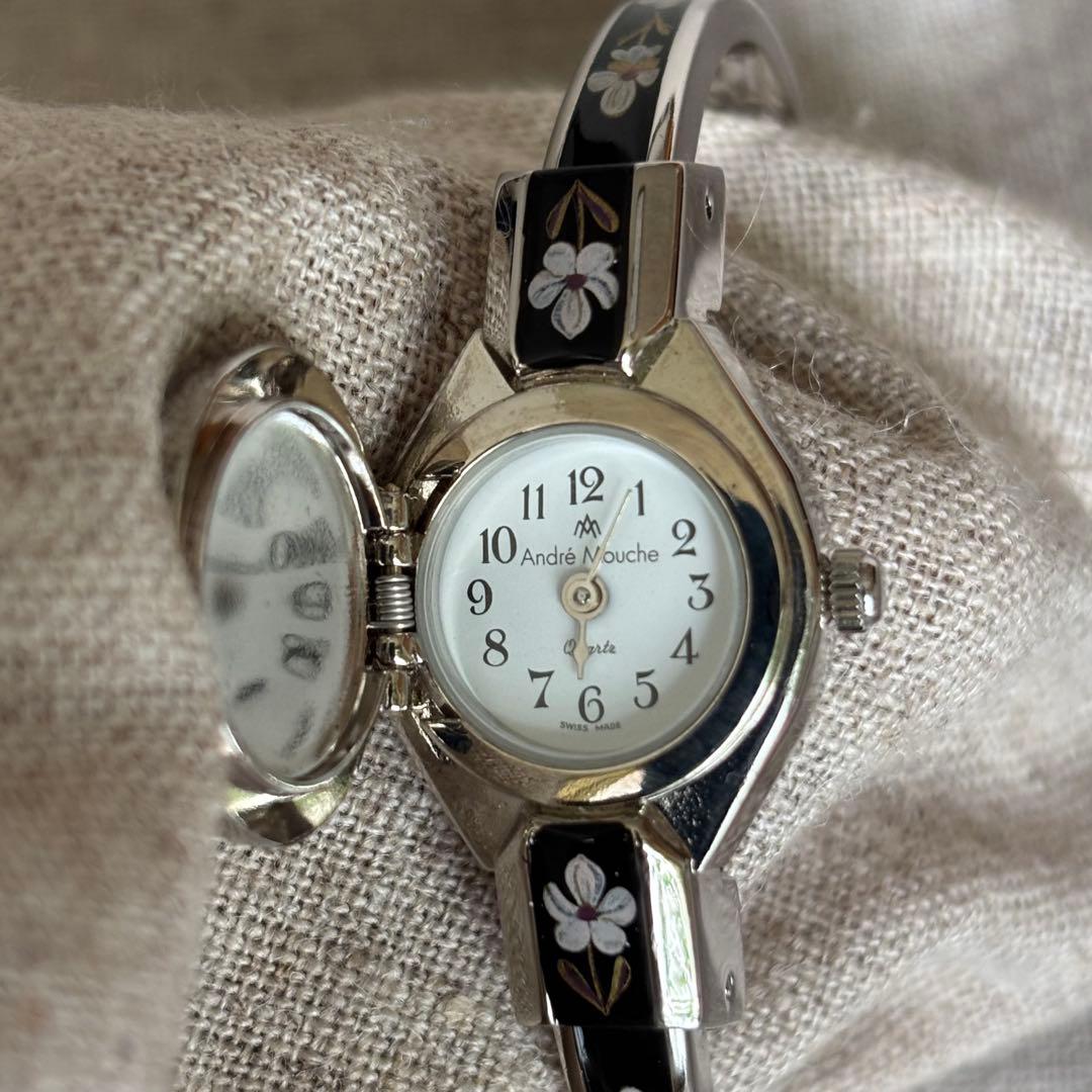 【美品】ANDRE MOUCHE アンドレムッシュ 腕時計 バングル