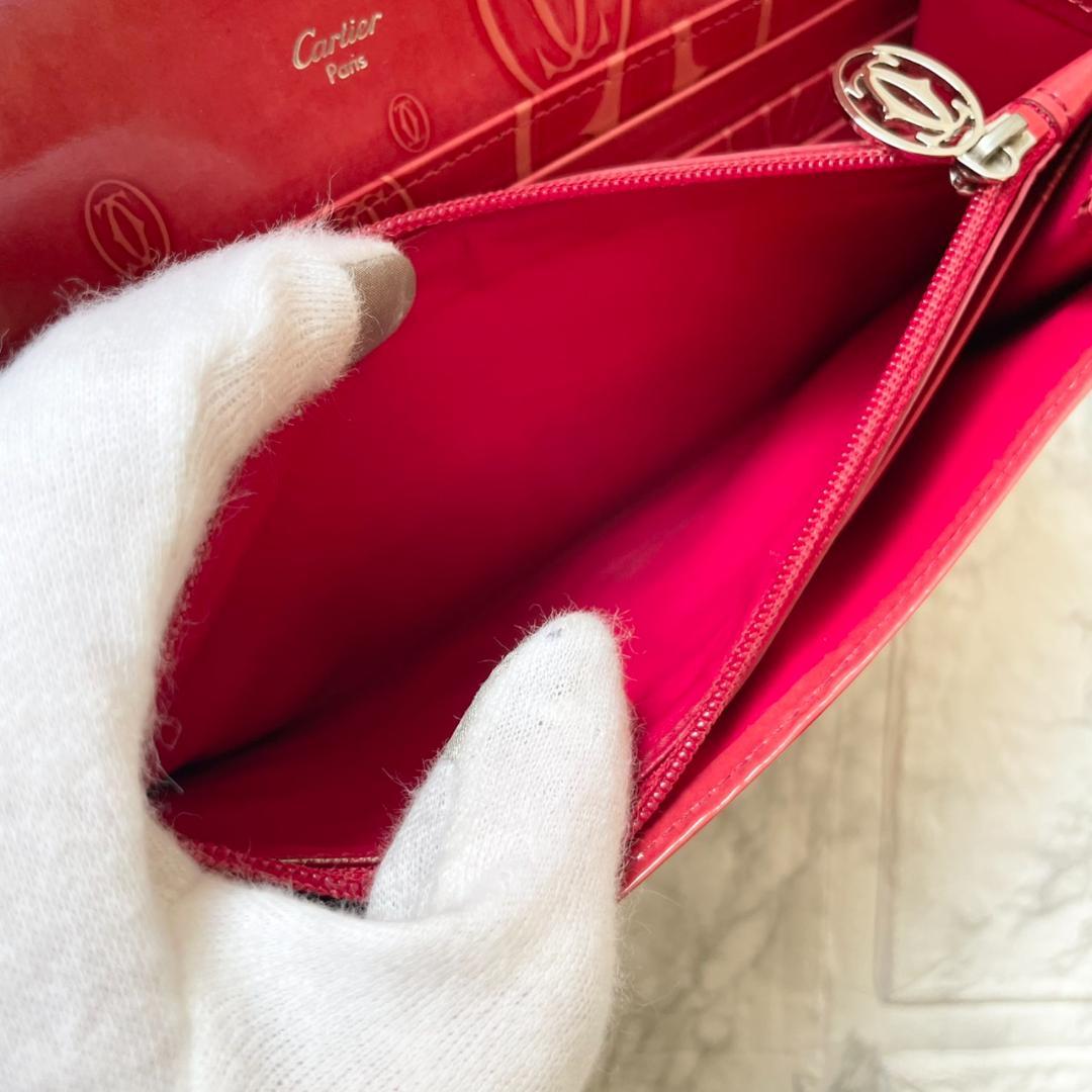 美品✨Cartier ハッピーバースデー　長財布　パテントレザー