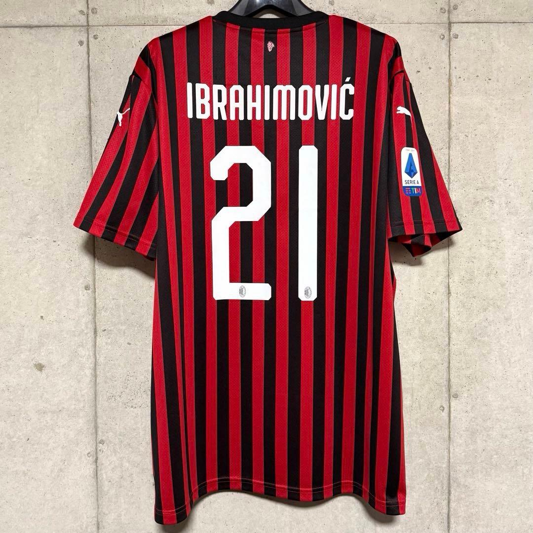 【美品！】19/20 ACミラン ♯21 イブラヒモヴィッチ【XLサイズ】ホーム