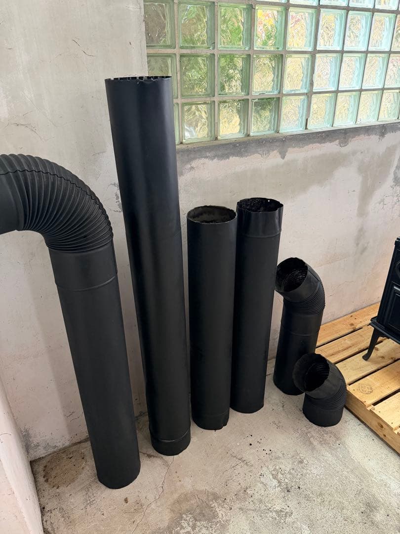 Ｋ 薪ストーブ　ヨツール　Ｆ３　煙突6本二重煙突3本　付属品他　JOTUL