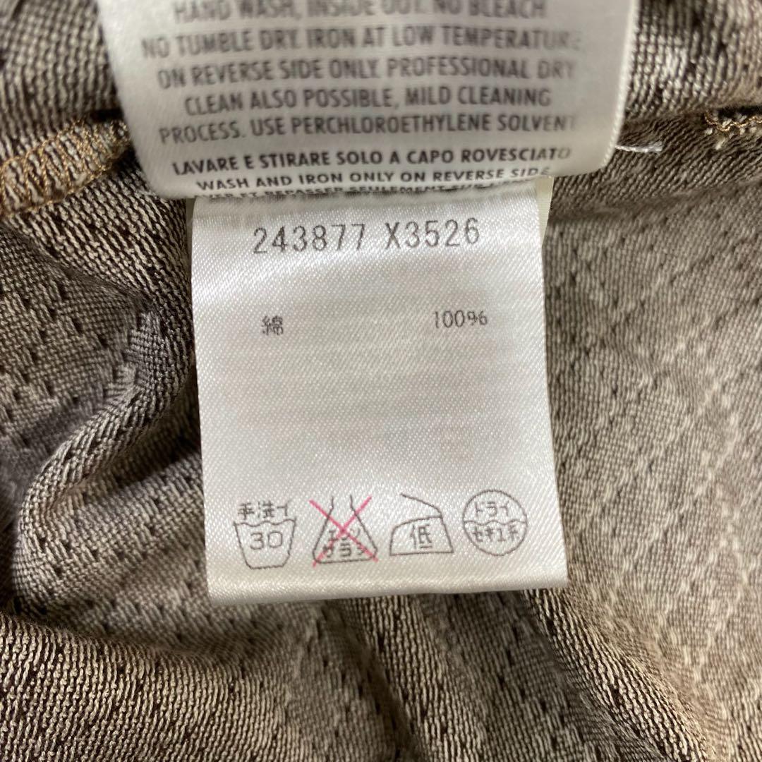 グッチ　半袖ポロシャツ　GG柄　総柄　ブラウン　M