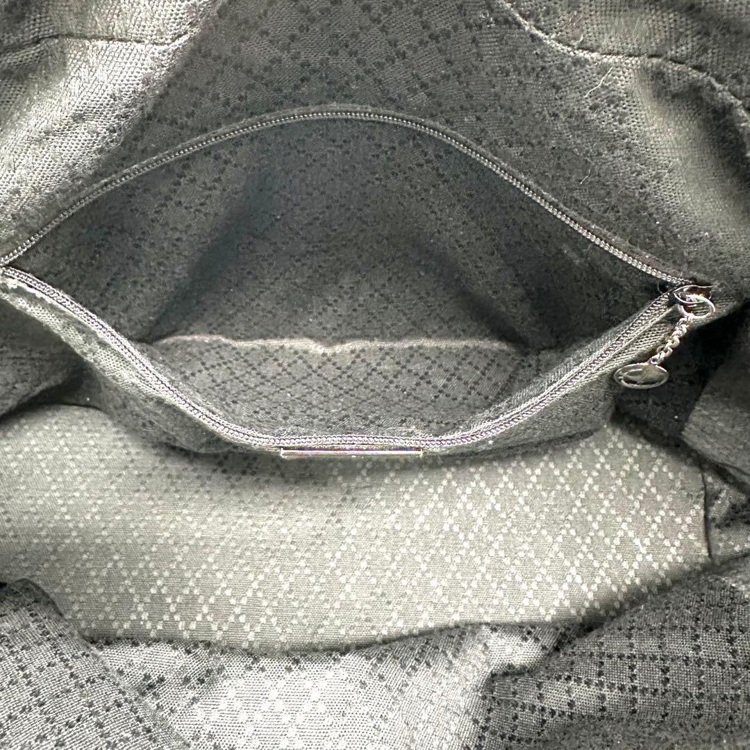 GUCCI トートバッグ ボストン ロゴ金具 A4可 レザー ナイロン ブラック