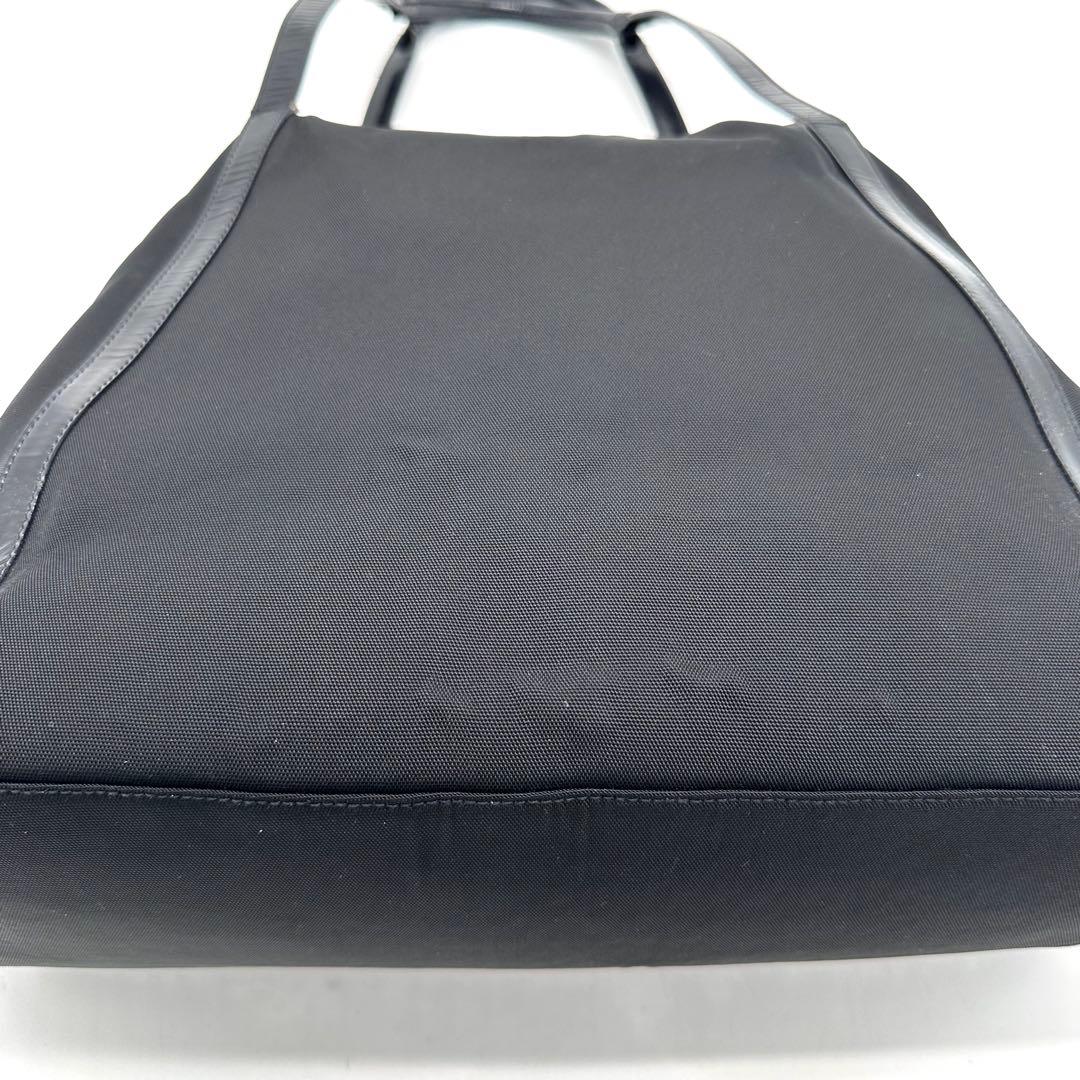 GUCCI トートバッグ ボストン ロゴ金具 A4可 レザー ナイロン ブラック