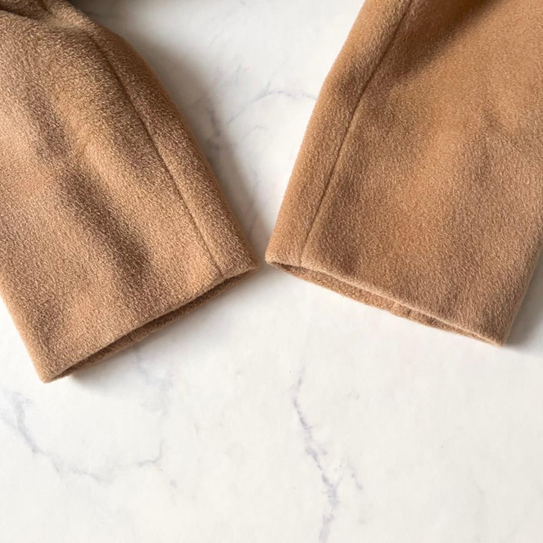 【美品】マックスアンドコー カシミヤ混 ロングチェスターコートキャメル M