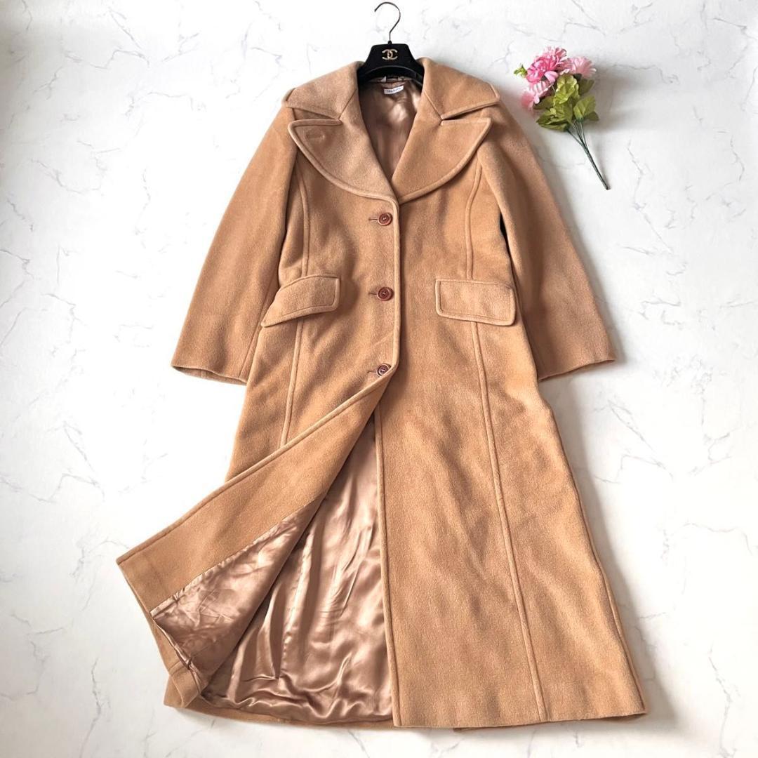 【美品】マックスアンドコー カシミヤ混 ロングチェスターコートキャメル M