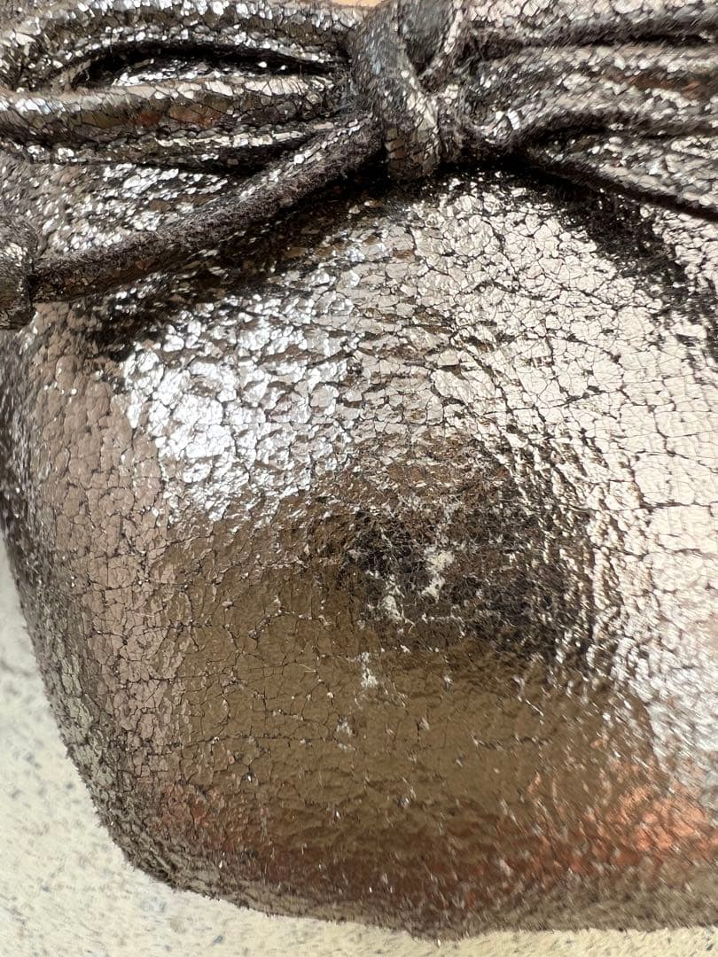 【美品✨】クリスチャンルブタン パンプス　シルバー　23.5cm ローヒール