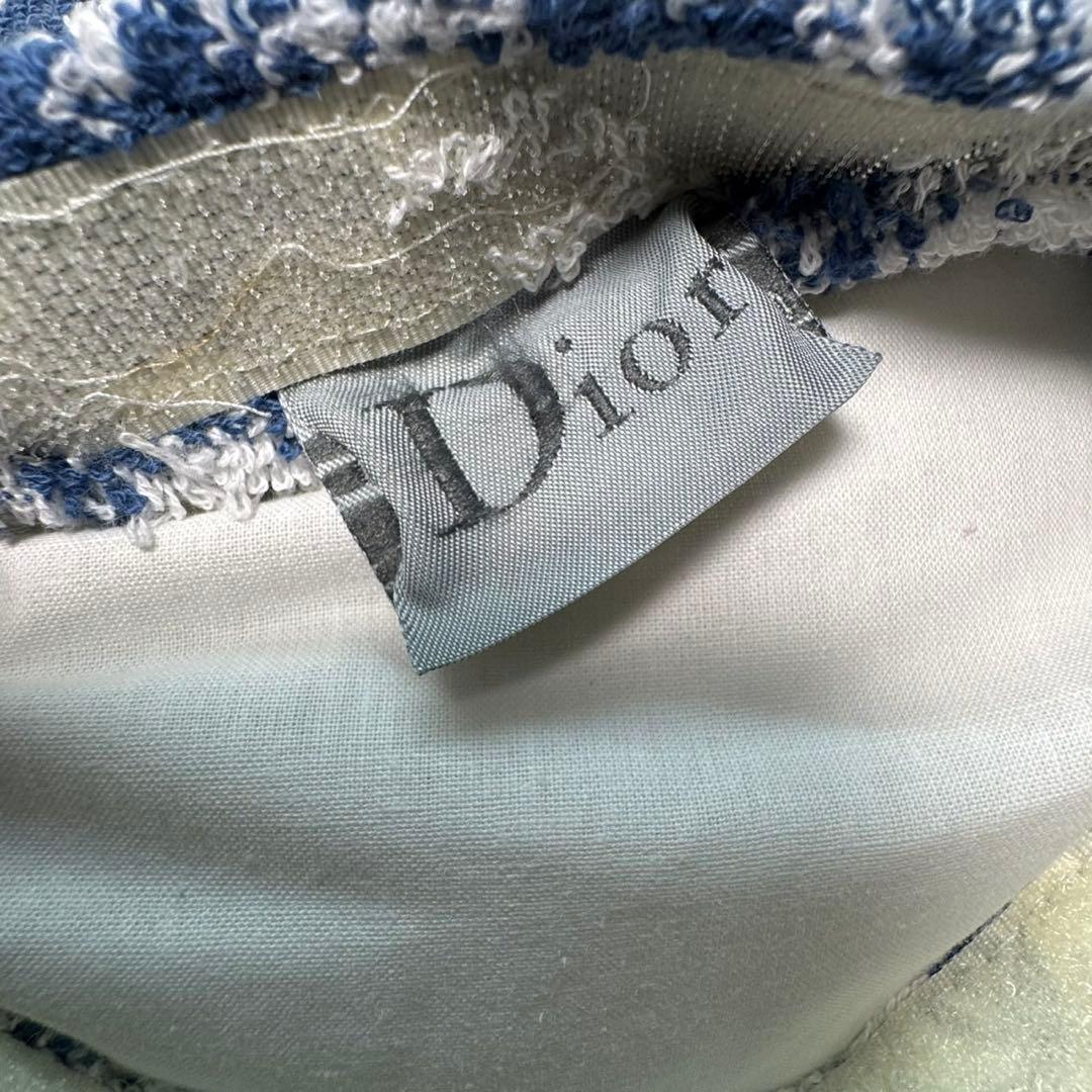 Diorディオール クッショントロッター柄ネイビー タオル生地
