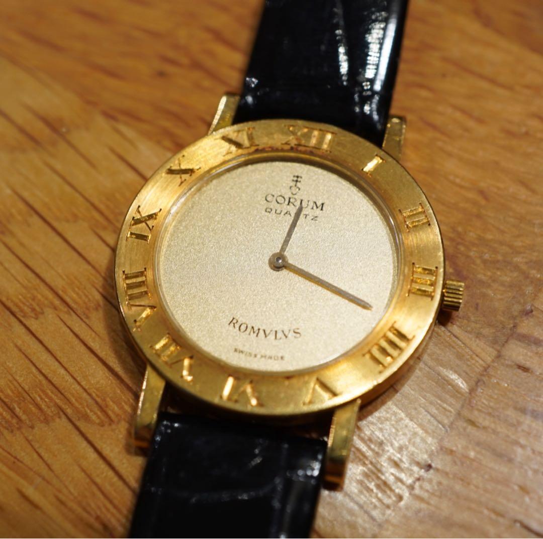 コルム ロムルス K18YG金無垢レディース腕時計 ゴールドCORUM
