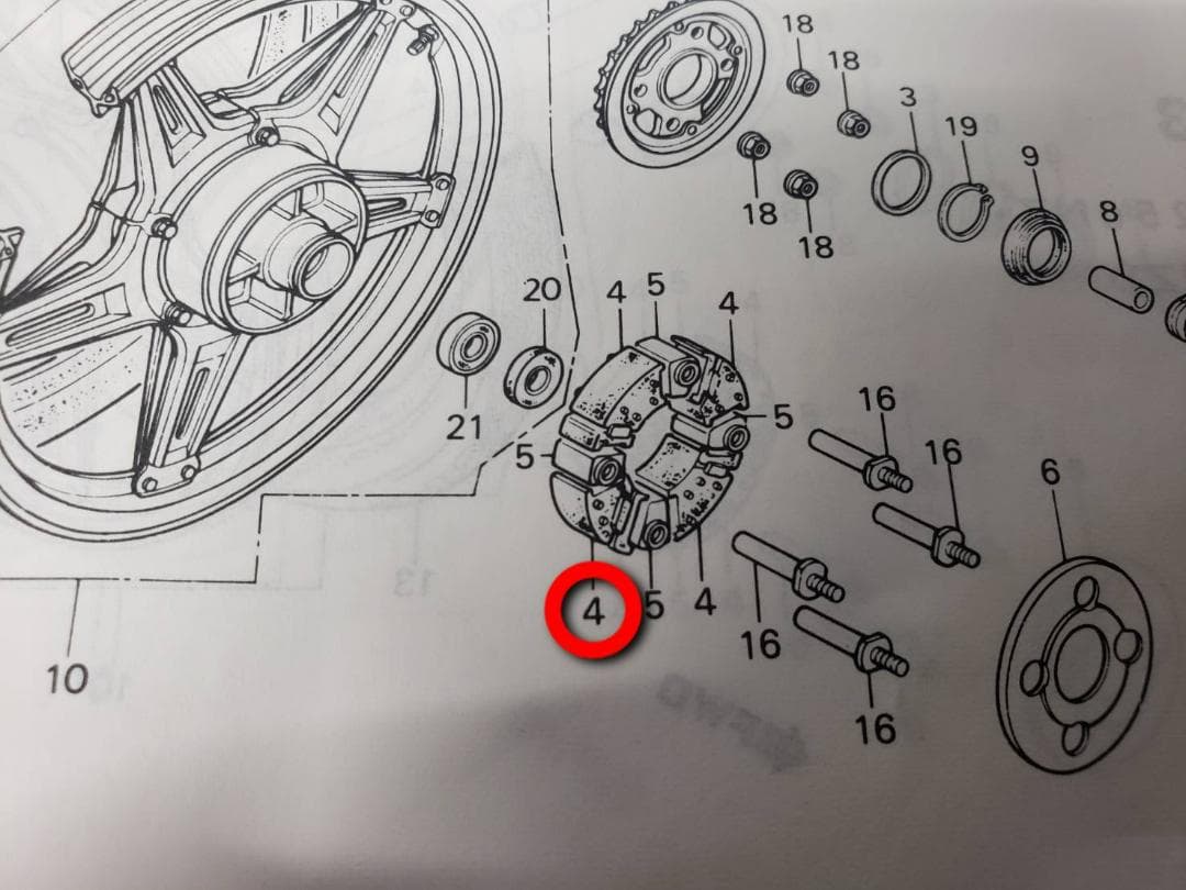 CB250T CB250N CB400T CB400N リアホイールダンパー