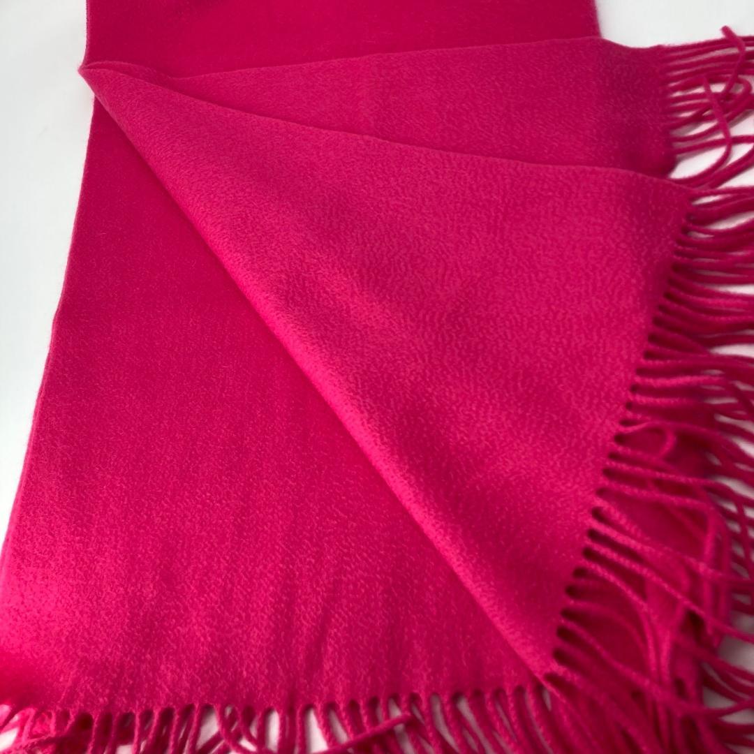 16492✨タグ✨レオナール カシミヤ100% 大判ストール ショール ロゴ刺繍