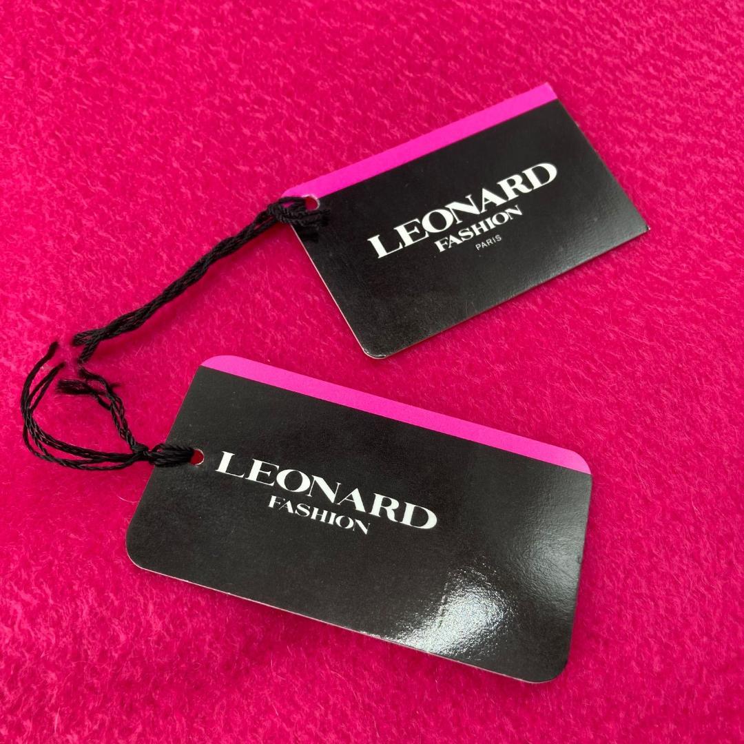 16492✨タグ✨レオナール カシミヤ100% 大判ストール ショール ロゴ刺繍