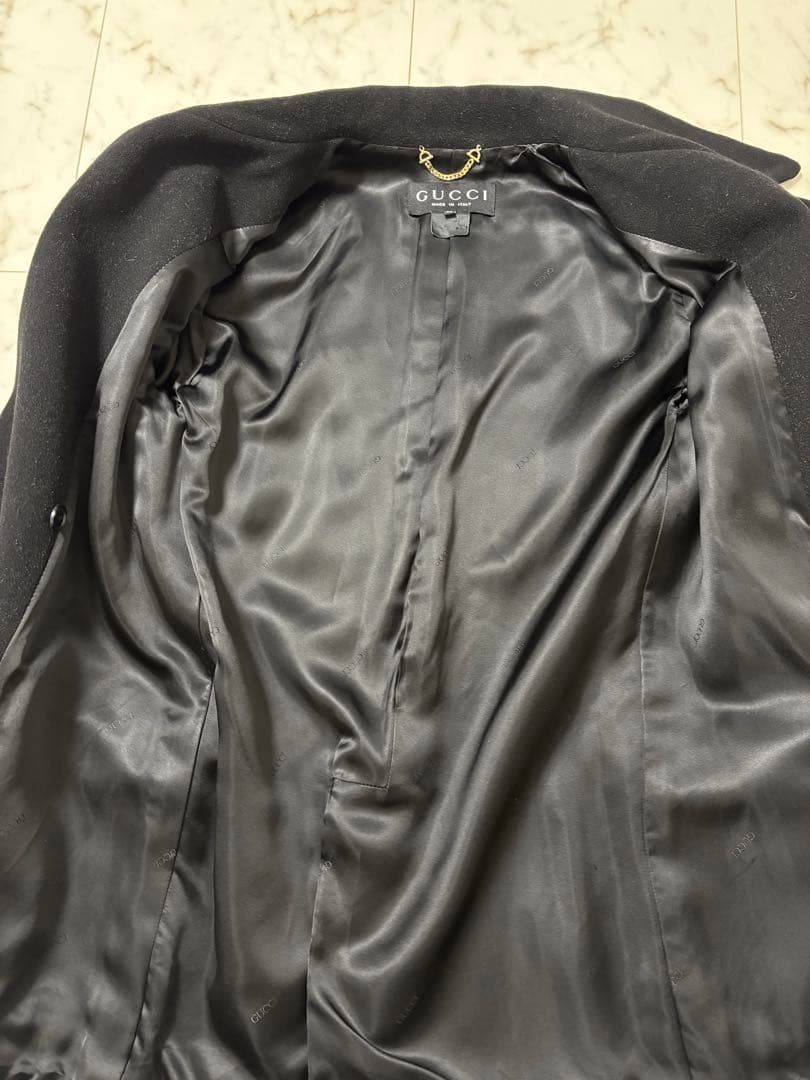 b*様 GUCCI トムフォード期 ダブルブレスト ショートコート チェーンルー