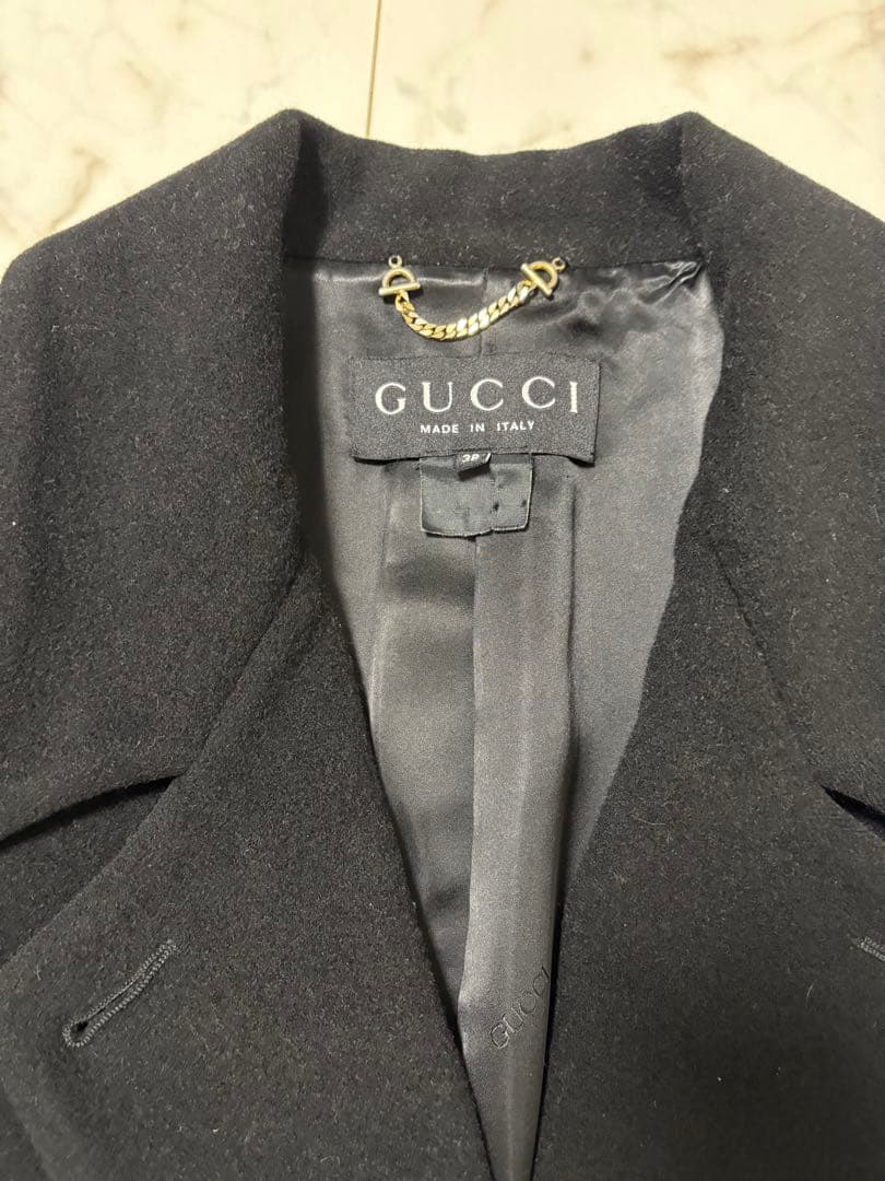 b*様 GUCCI トムフォード期 ダブルブレスト ショートコート チェーンルー