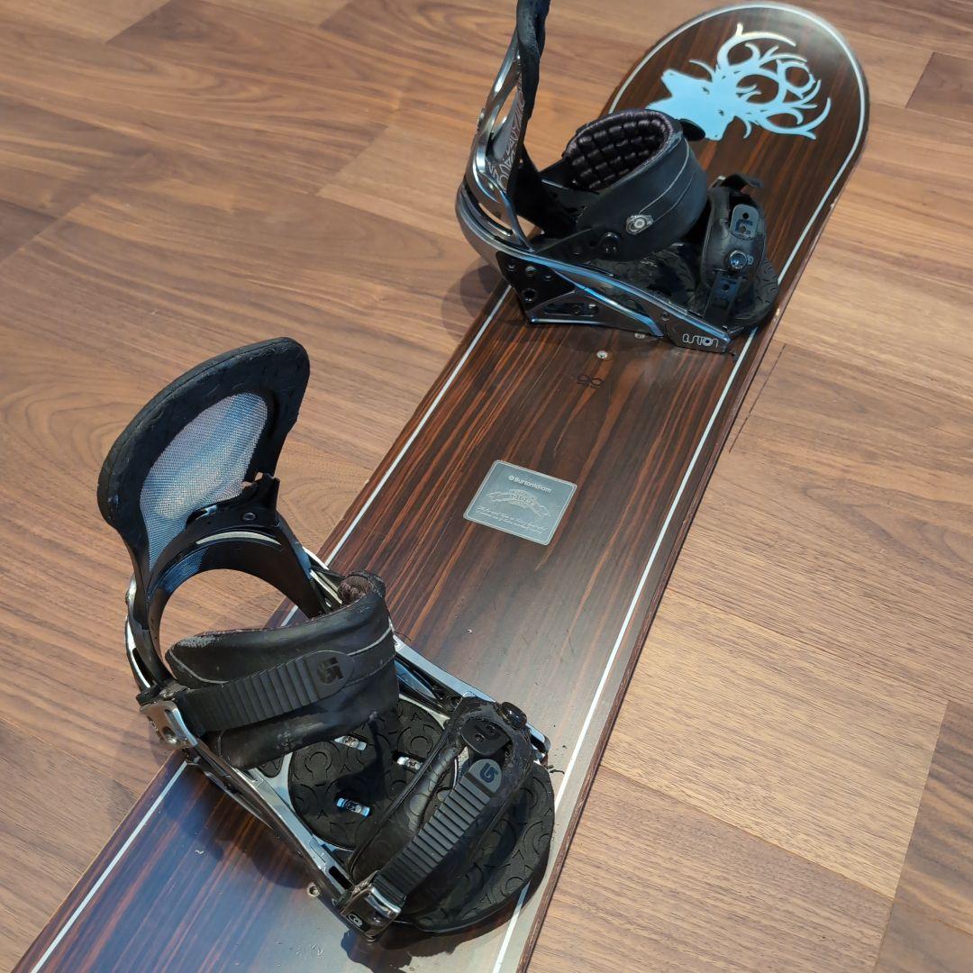 【希少】BURTON idiom スノーボード 156cm 木製 ビンディング付