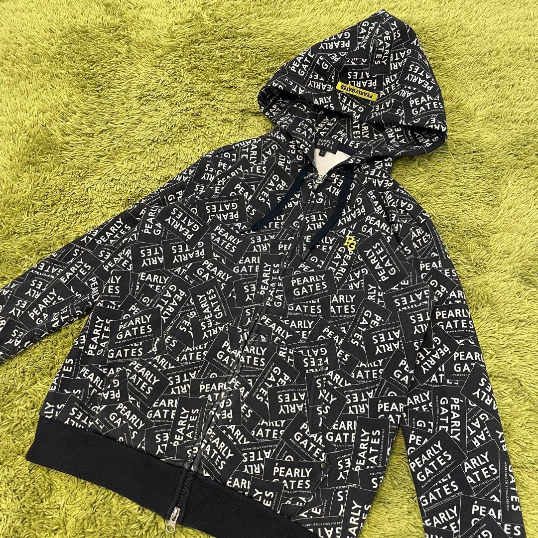 パーリーゲイツ PEARLYGATES ジップジャケット 総柄 ネイビー 0