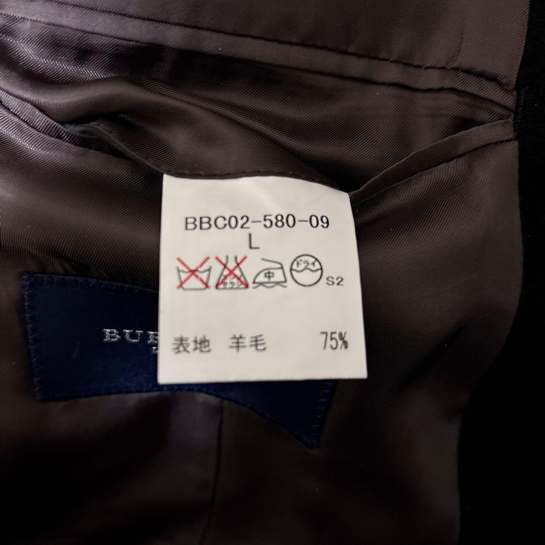Burberry チェスターフィールドコート 黒 カシミヤ 比翼仕立て 日本製