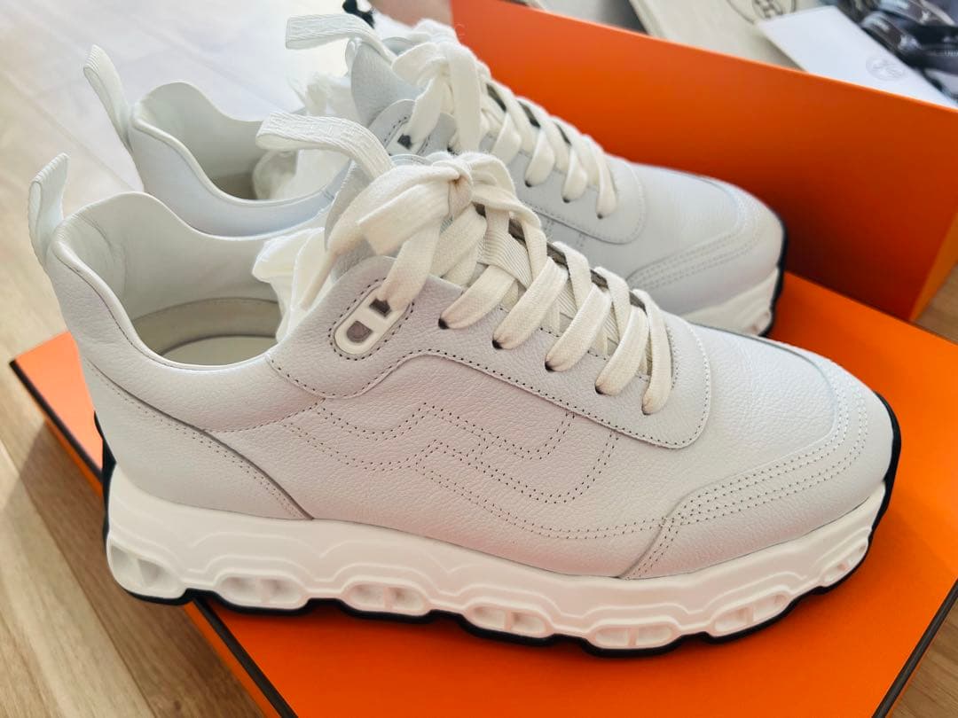 【美品】エルメス スニーカー【インパルス】 37(日本サイズ23.5cm)