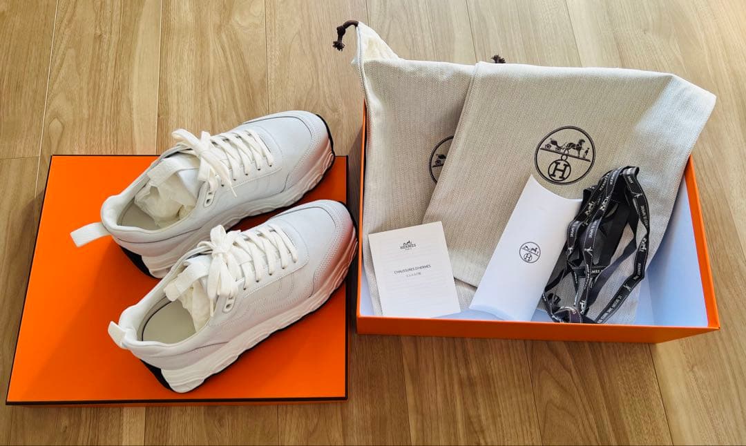 【美品】エルメス スニーカー【インパルス】 37(日本サイズ23.5cm)