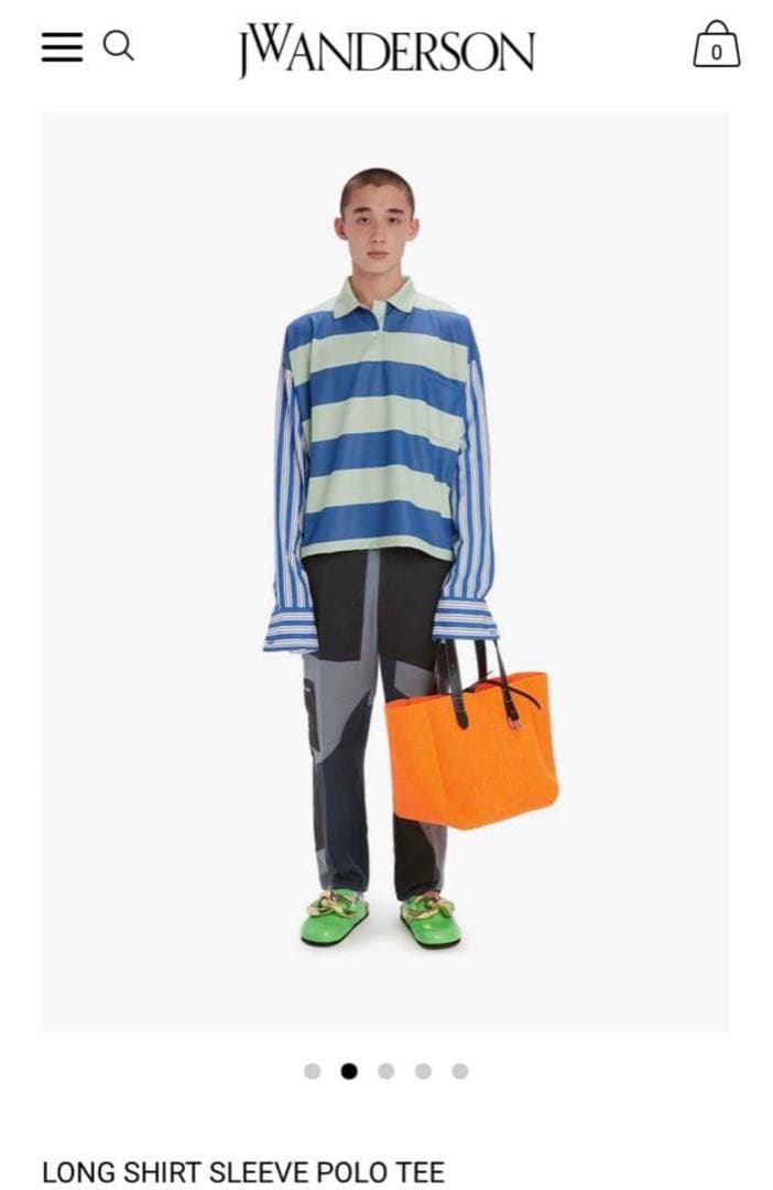極美品JW ANDERSON LONG SHIRT SLEEVE POLO