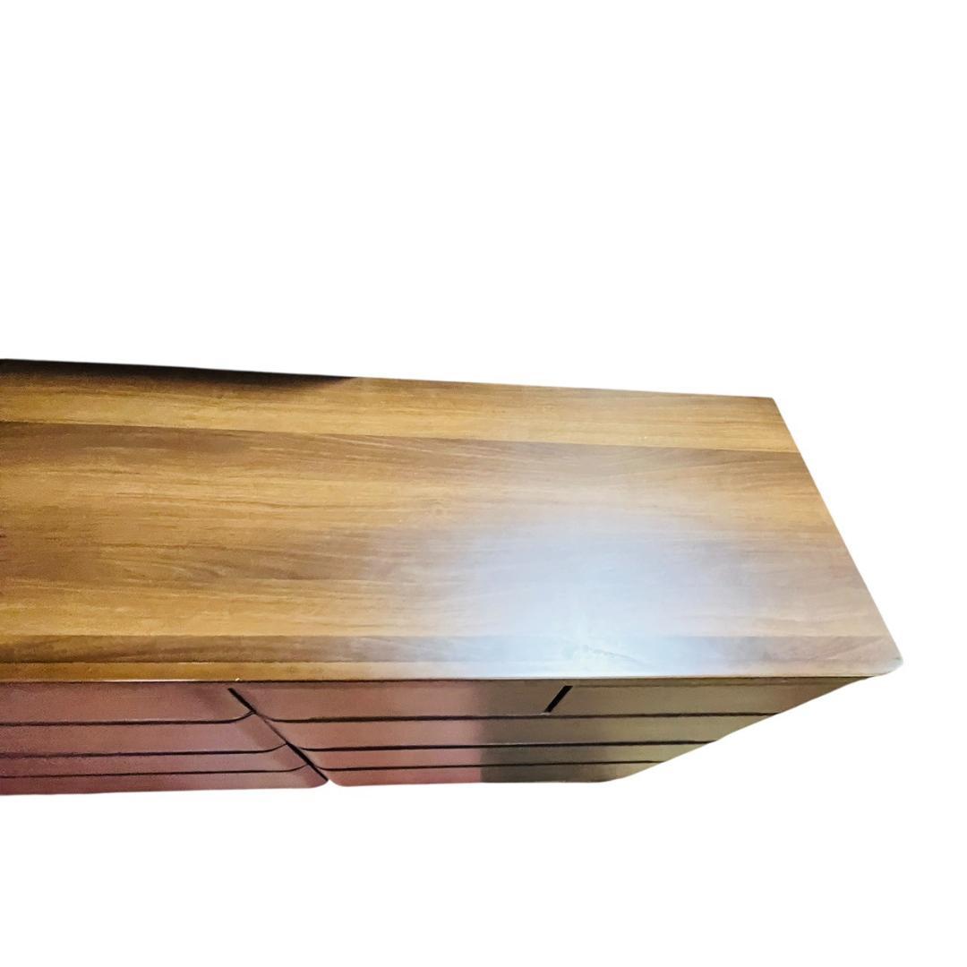 【美品】ニトリ 木製ローチェスト ダークブラウン