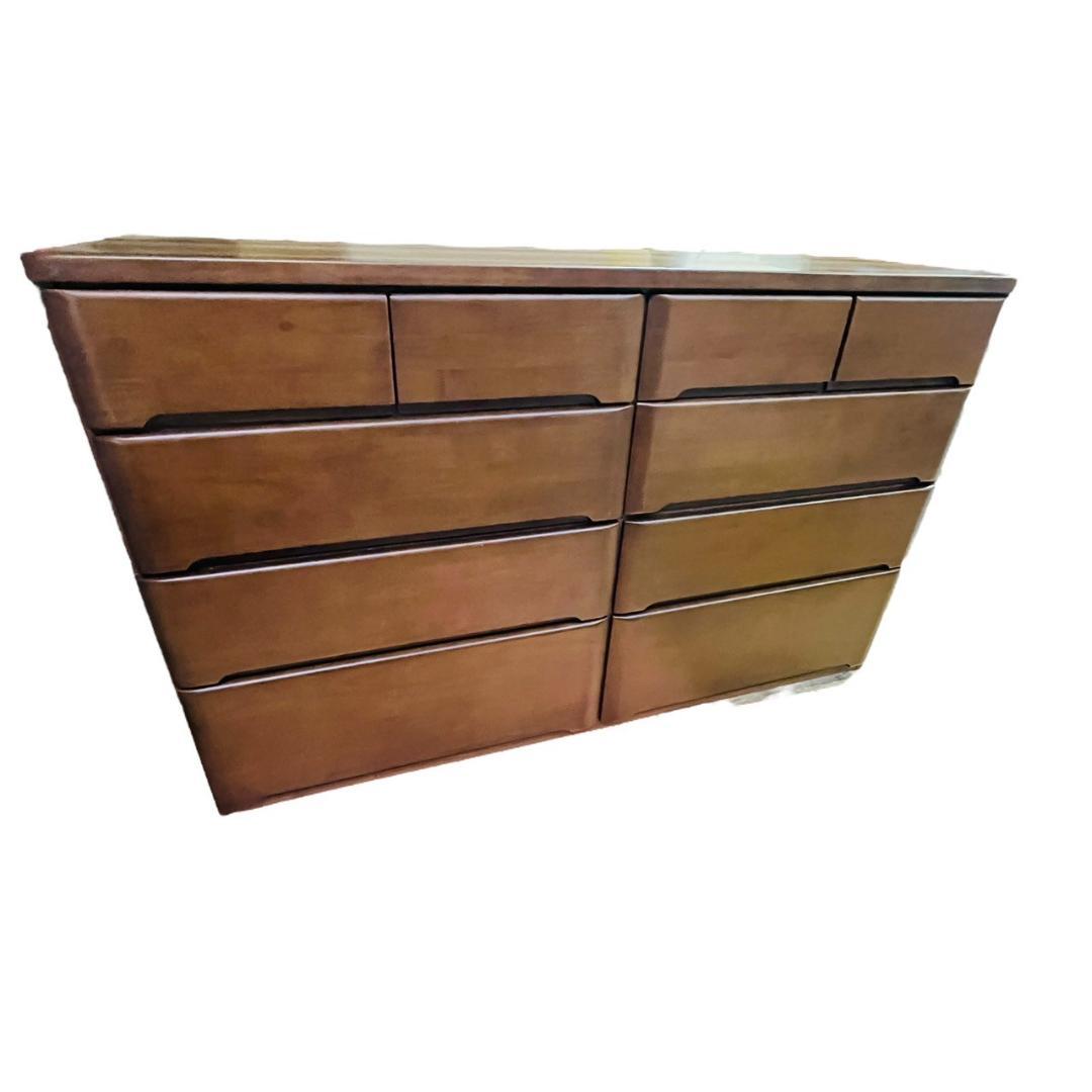 【美品】ニトリ 木製ローチェスト ダークブラウン