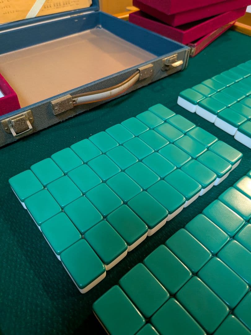 三栄製　関東書体 背緑　ジャンボ牌　下駄牌　レア