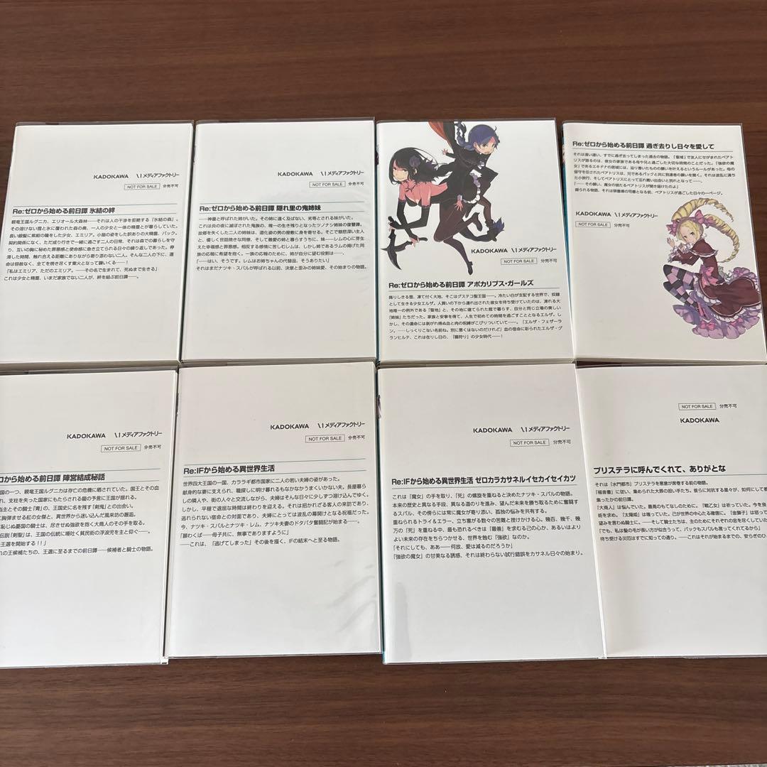 Re:ゼロから始める異世界生活 BluRay 特典小説8冊セット