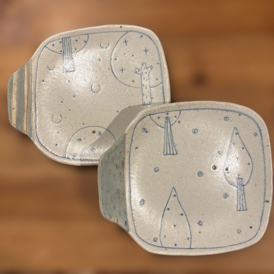 長田恵　スクエアプレート2枚セット