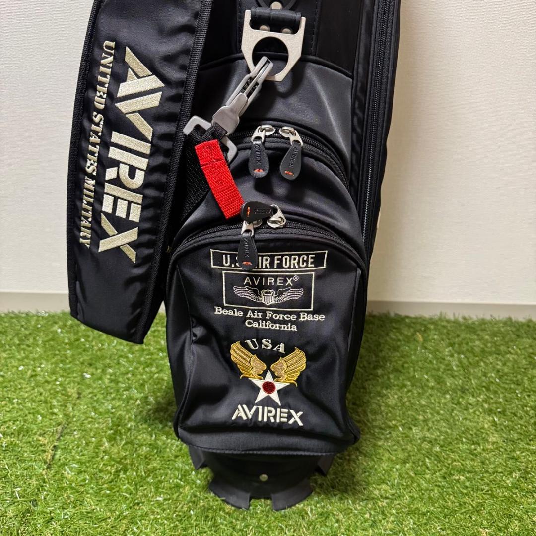 美品 AVIREX GOLF セルフスタンド キャディバッグ 2022年モデル