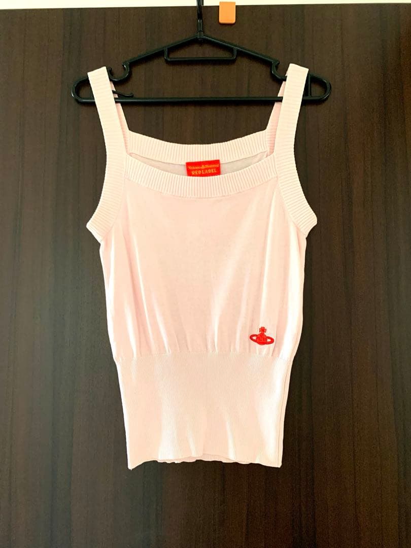 【美品】Vivienne Westwood タンクトップ ピンク 刺繍ロゴ 2