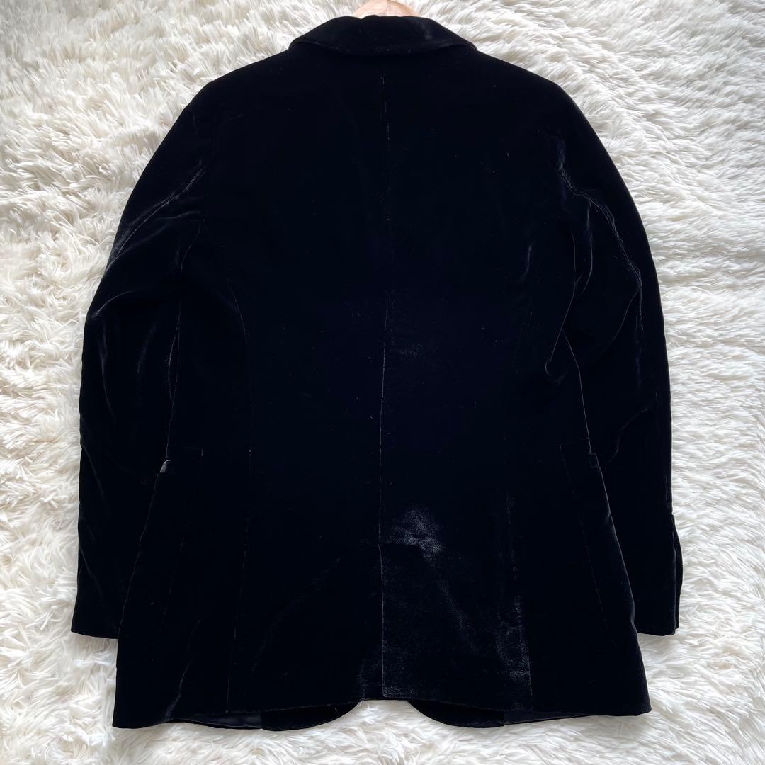 美品✨ジョルジオアルマーニ　テーラードジャケット　ベロア　黒　XL