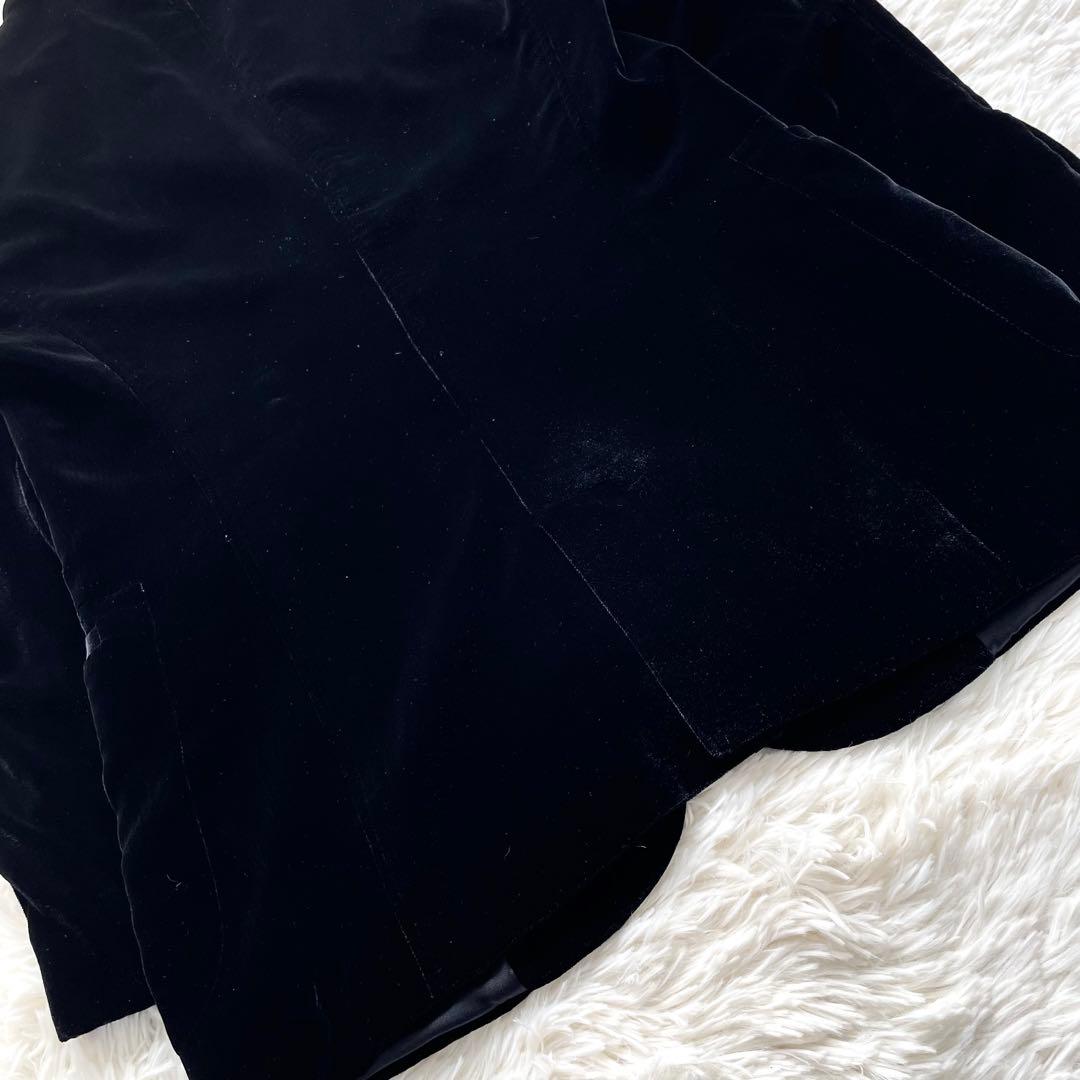 美品✨ジョルジオアルマーニ　テーラードジャケット　ベロア　黒　XL