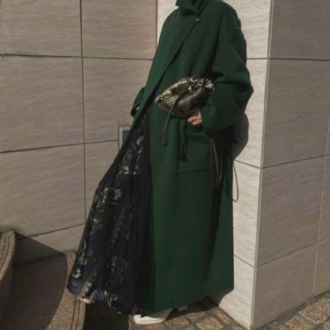 美品★Ameri★STAND COLLAR SCARF COAT★完売色★レア