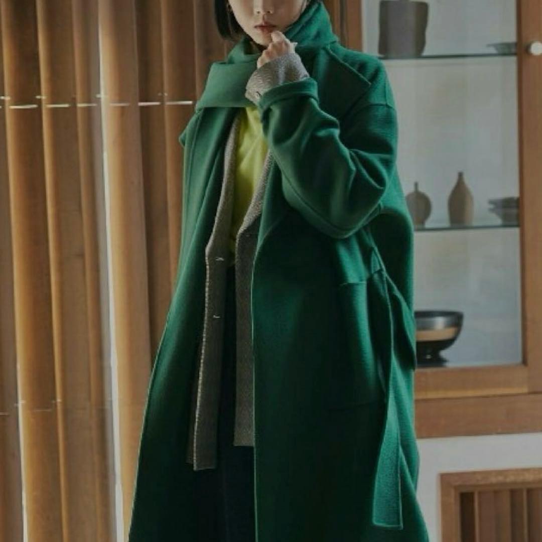 美品★Ameri★STAND COLLAR SCARF COAT★完売色★レア