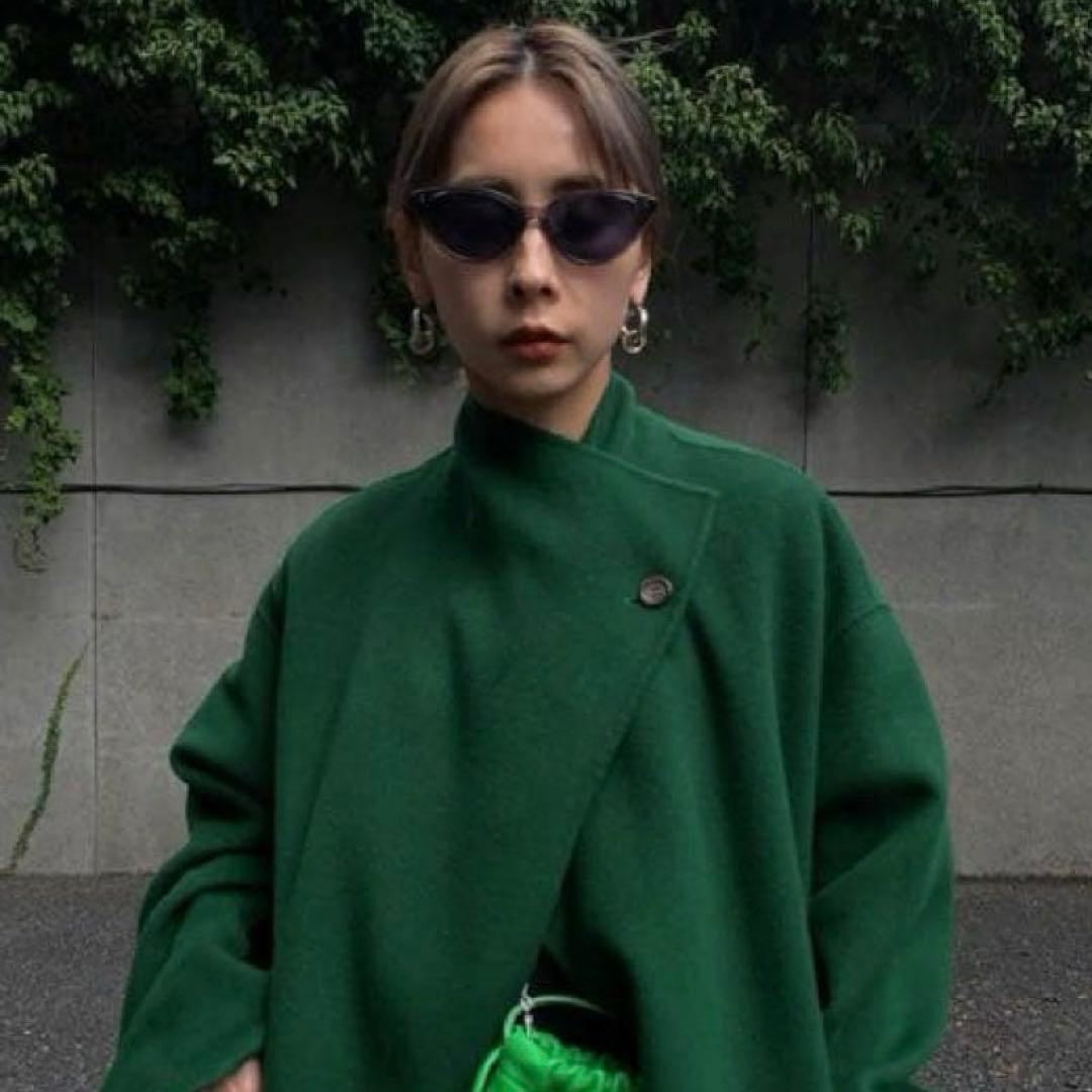 美品★Ameri★STAND COLLAR SCARF COAT★完売色★レア