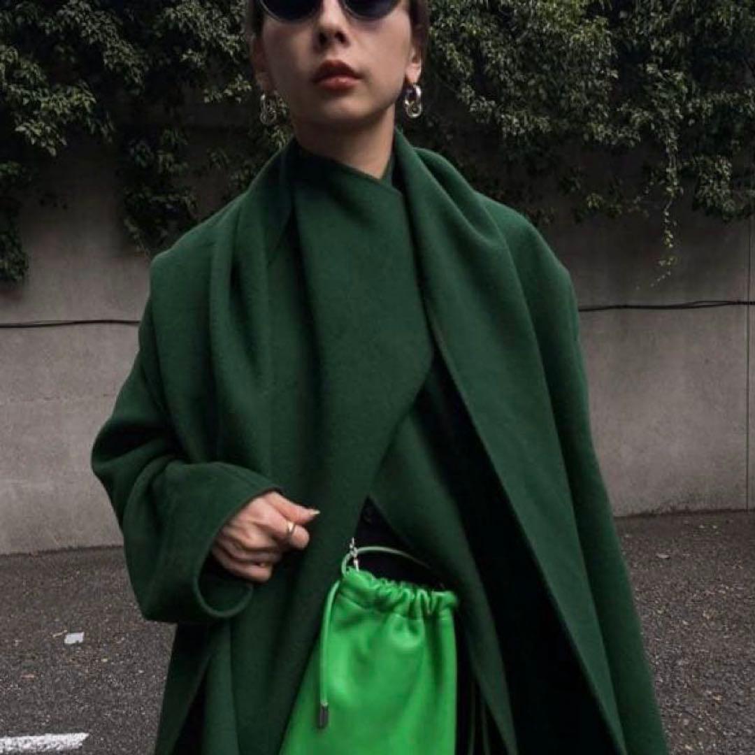 美品★Ameri★STAND COLLAR SCARF COAT★完売色★レア