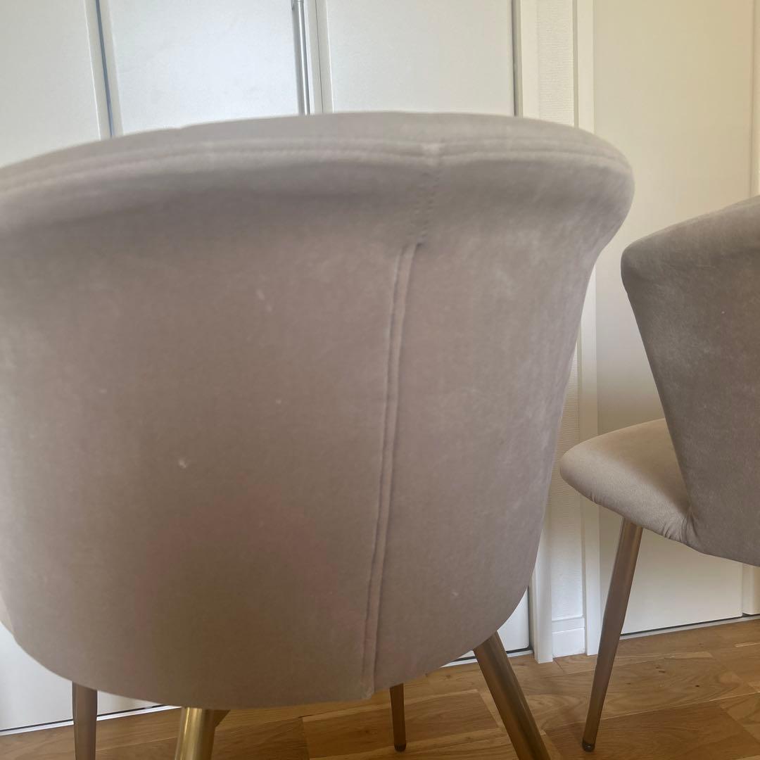 ダイニングチェア ドレッサーチェア　韓国　2脚セット