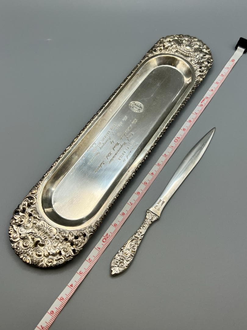 銀製品 UD800 DELUXE ナイフ プレート 聖獣バロン彫 インドネシア