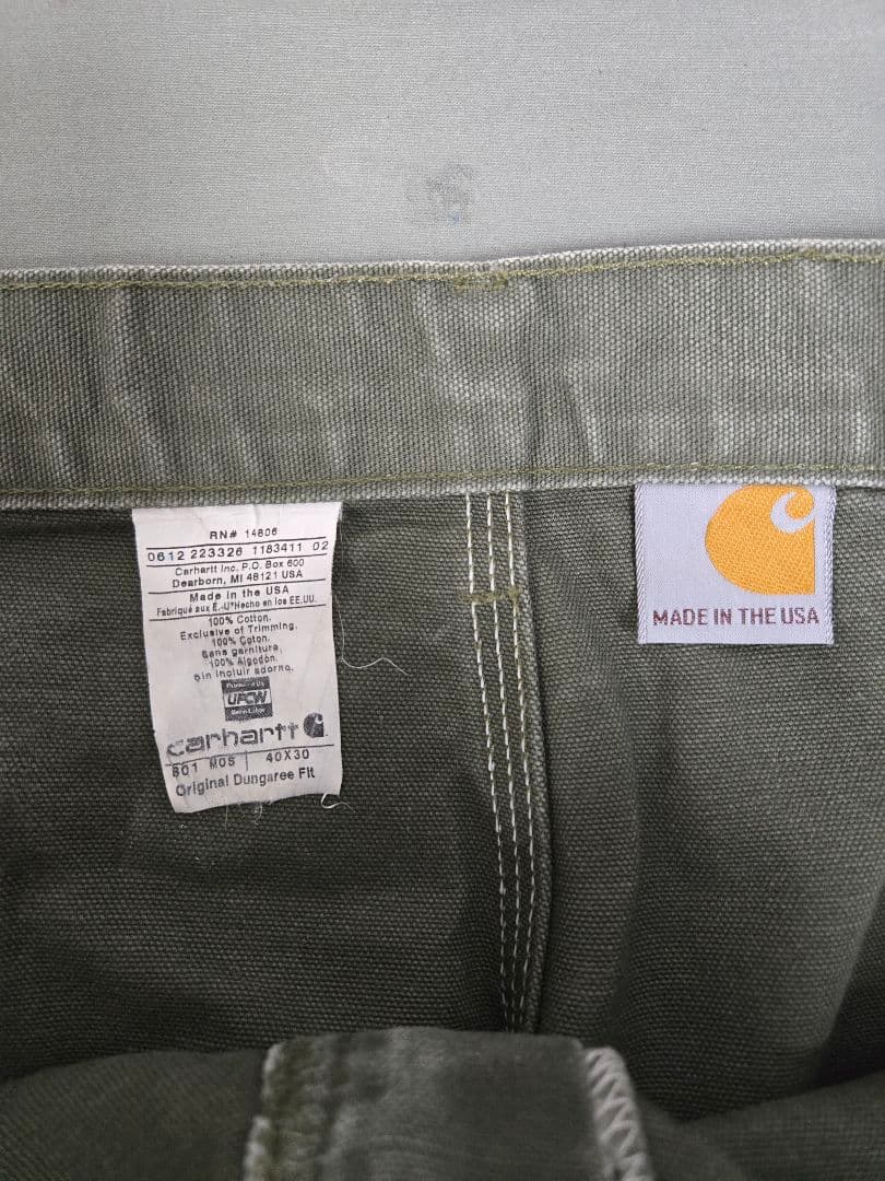 Carhartt カーハート ダブルニー Dungaree W40L30 カーキ
