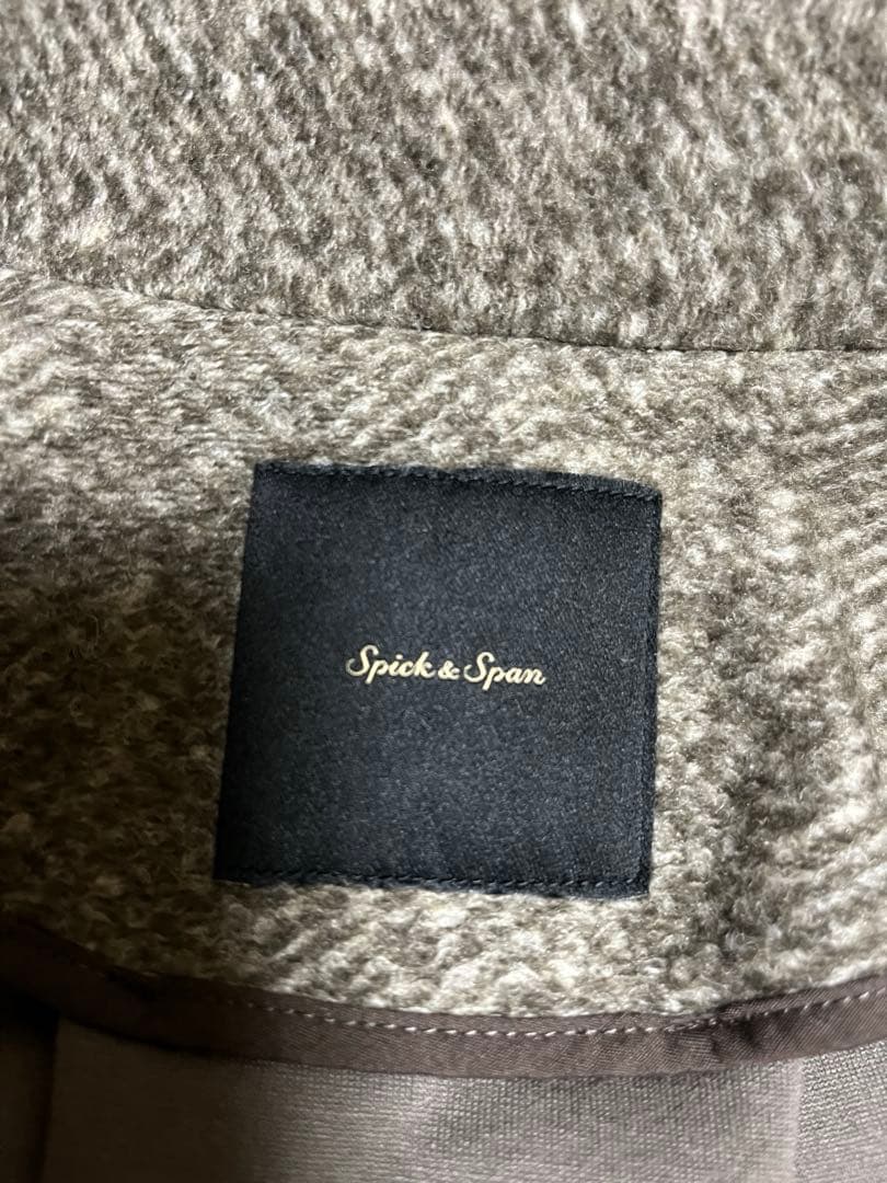 Spick & Span　Wスライバーヘリンボーン ミドルコート　サイズ36