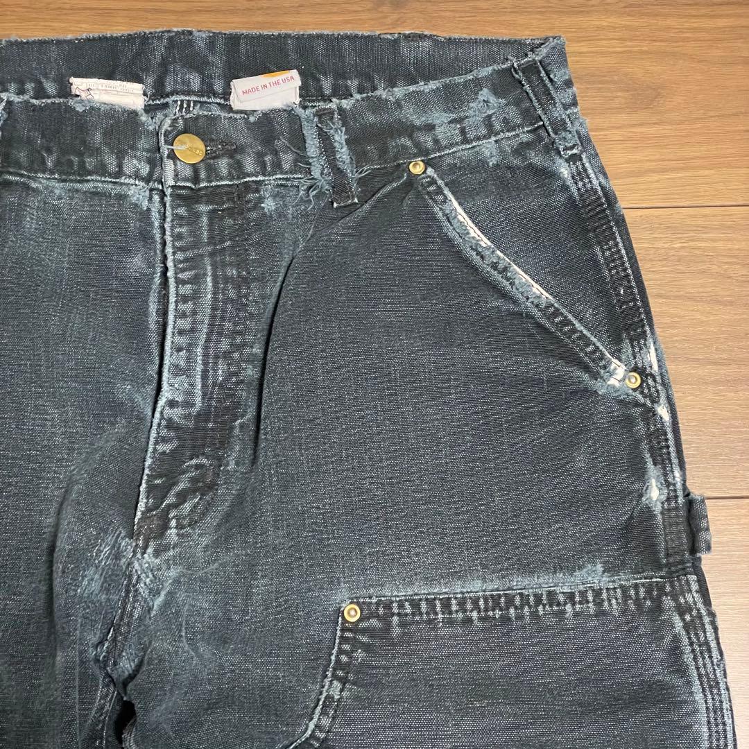 carhartt ダブルニー ブラック アメリカ製 W34L29.5