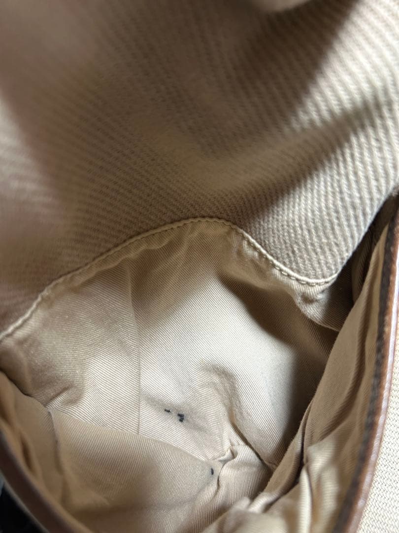 バーバリー ブルーレーベル トートバッグ　ベージュ　キャンバス　牛革