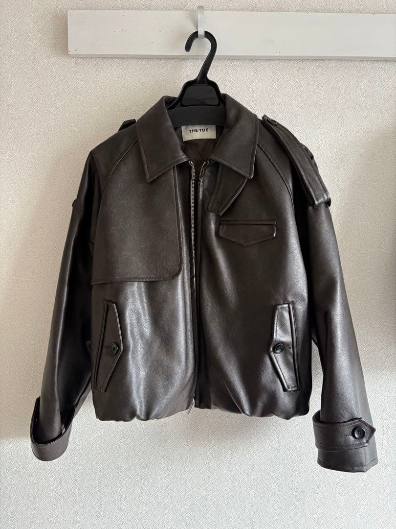 THE TOE Bond Jacket brown leather Sサイズ