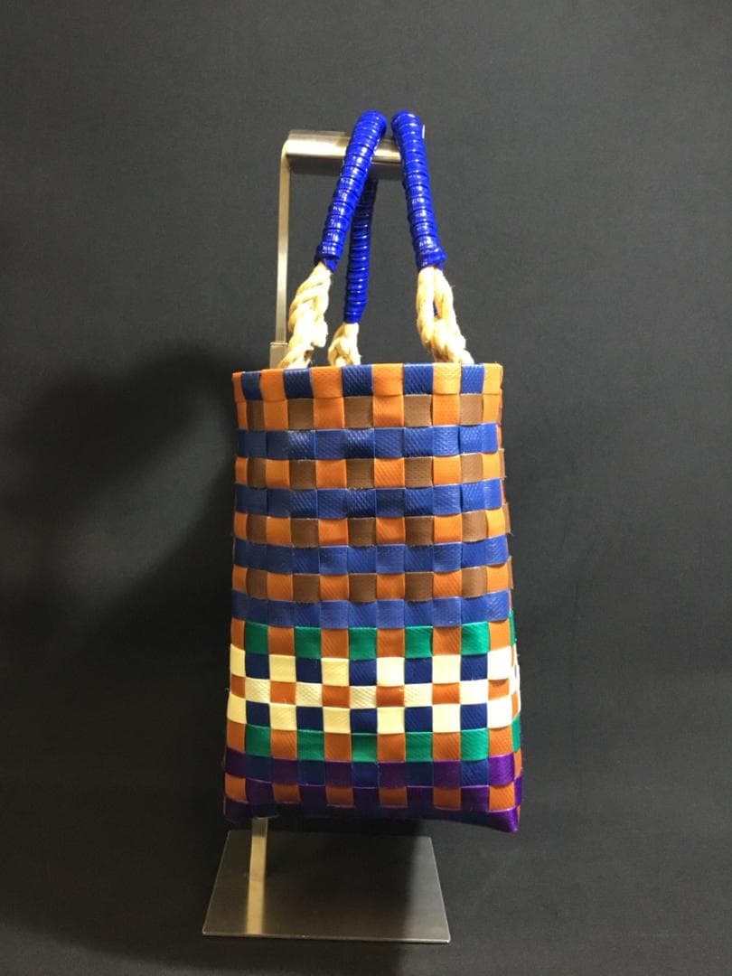 MARNI マルチカラー 編み込みトートバッグ