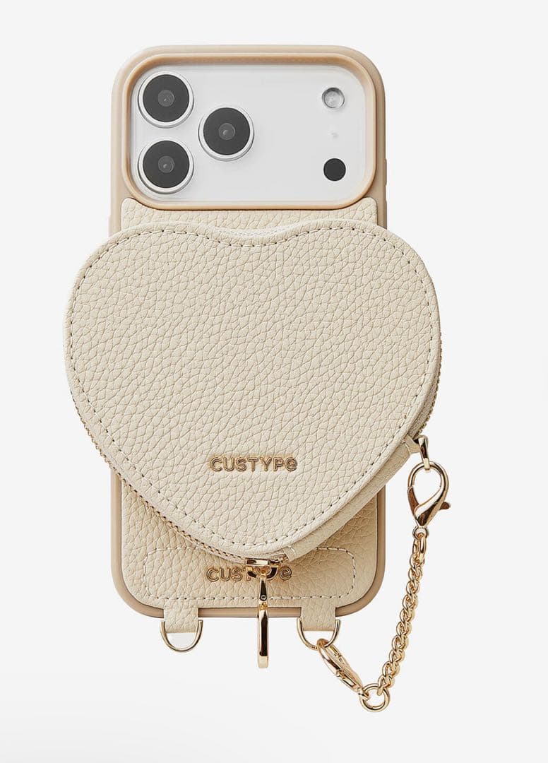 CUSTYPE ハート型ポーチ付きiPhone13Pro ケース