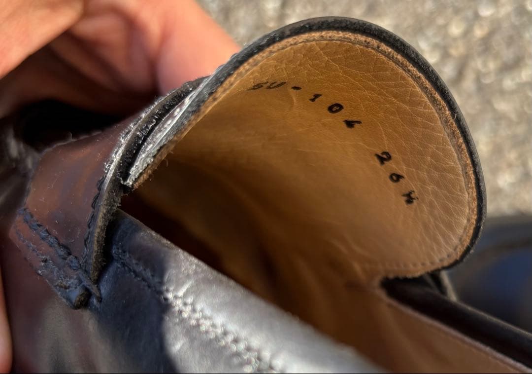 美品chausser SU-104 PENNY LOAFERS BLK26.5