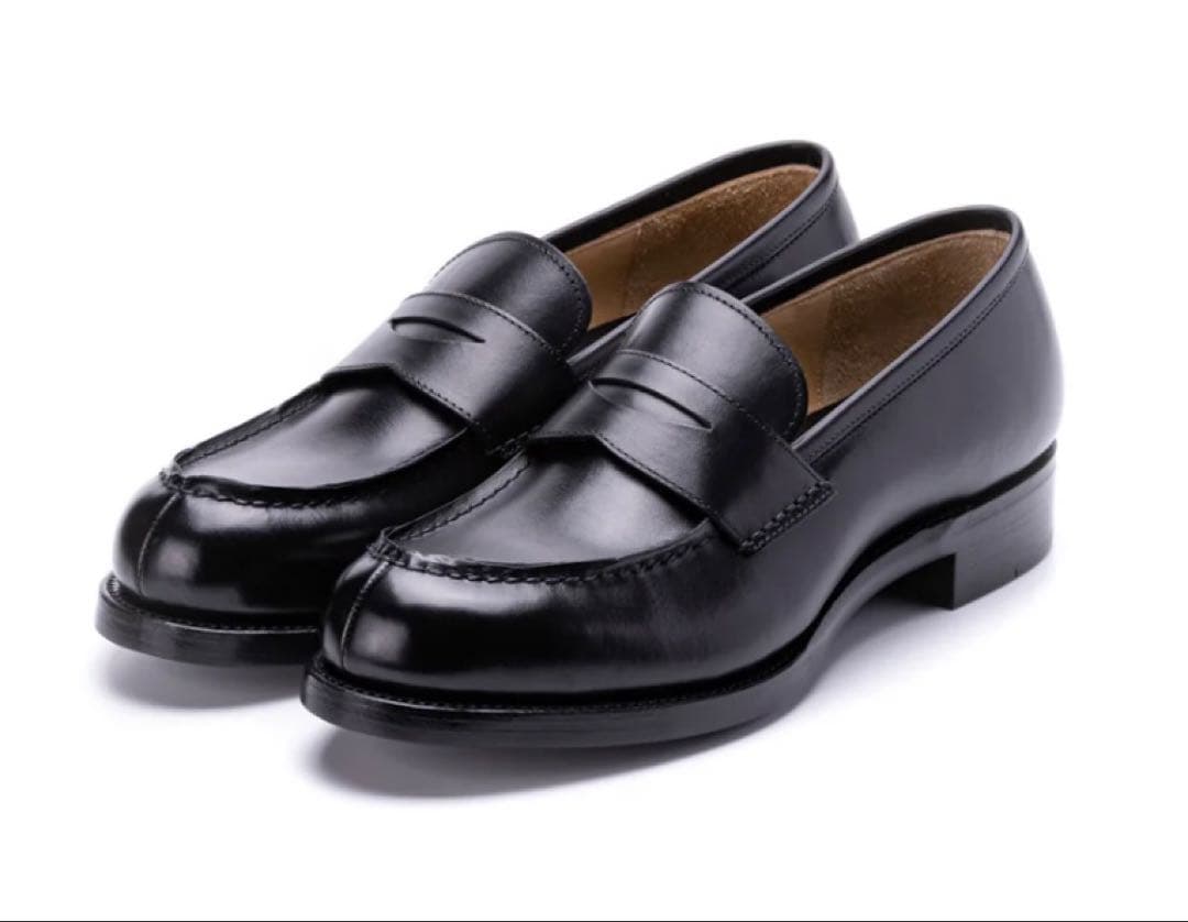 美品chausser SU-104 PENNY LOAFERS BLK26.5
